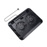 Support de refroidissement pour ordinateur portable N130, support de refroidissement pour ordinateur portable, support de bureau réglable en hauteur, double ventilateurs de 14 cm, refroidissement par air, noir, stock PC Gaming, 0,7 kg