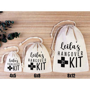 Bolsa Personalizada para Kit Antiresaca de Algodón Orgánico, Recuerdos de Fiesta, Impresión Personalizada para Promoción, Embalaje, Recolección de Polvo - Product Image 3