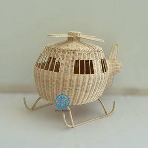 Nouveau arrivé rotin enfant jouet décoration jouet hélicoptère rotin jouet panier naturel artisanal en gros du Vietnam - Product Image 3