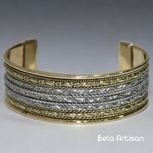 Bracelet de manchette réglable en laiton artisanal bijoux Boho traditionnels pour hommes et femmes à commander en gros - Product Image 4