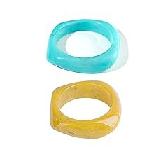 New Classic Handmade Jade Resin Bangle Bracelet Stylish Pink Green Marbled Design Unisex Fashion Jewelry Wedding Party for Woman - Product Image 2
