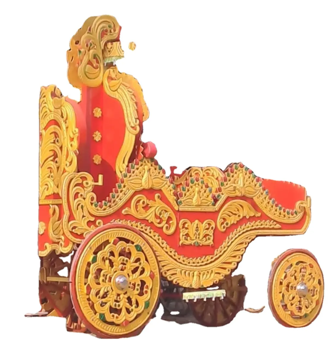 Kereta Kuda Emas untuk Pernikahan/Kereta Kuda Kerajaan/Kereta Kuda Pernikahan Putri Setiap Bagian dari Kereta Kuda