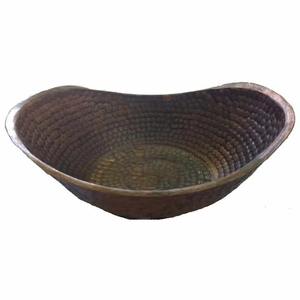 Cuenco ecológico para servir frutas y ensaladas de cobre y metal dorado y plateado para uso doméstico, cocina y restaurante - Product Image 2