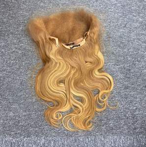 วิกผม100% บริสุทธิ์จากเวียดนามวิกผมดิบวิกผมลอนสีเปียโน HD เครื่องขยายลูกไม้สองชั้น100กรัม - Product Image 6