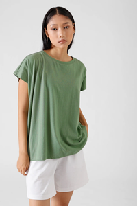 T-shirt uni à manches courtes pour femme, couleur unie, écologique, 100% coton, personnalisable, toutes saisons - Product Image 2