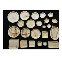 Assiette jetable en bambou de style moderne de 6 pouces à feuilles d'areca Vaisselle biodégradable écologique pour les fêtes de mariage en plein air