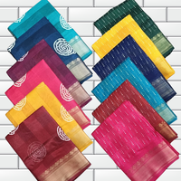 Saree/sari en coton et soie de créateur indien pour femmes derniers saris imprimés fête indienne mariage
