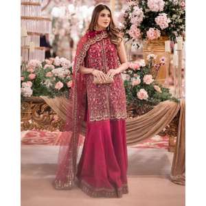 Ropa Étnica de Lujo, Kurti de Seda Chinon, Palazzo, Dupatta de Malla Suave para Mujer, Colección Festiva Nupcial para Fiestas, Colores Personalizados, Estilo Indio - Product Image 2