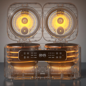 Cuisinière à <span class=keywords><strong>riz</strong></span> électrique 5 litres avec revêtement intérieur en céramique, compatible <span class=keywords><strong>micro</strong></span>-<span class=keywords><strong>ondes</strong></span>, double cuve - Product Image 5