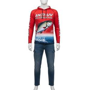 Ropa de Pesca con Protección Solar, Impresión por Transferencia de Calor Anti-UV, Poliéster de Secado Rápido, Proveedor Mayorista de Ropa para Exteriores, Exportación OEM - Product Image 1