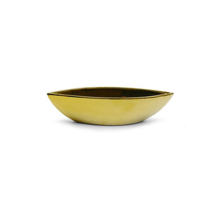 CNB7614GD - Florero de Cerámica en Forma de Barco en Color Dorado - 14L x 3.3H - Product Image 1