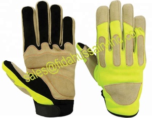Guantes mecánicos resistentes en piel de cabra Guantes de seguridad al por mayor para trabajo mecánico Guantes de cuero de Pakistán - Product Image 4