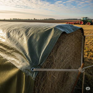 GCIL Bâche agricole HDPE durable Bâche en PE imperméable et résistante aux UV Feuille de plastique pour couvrir les cultures Engrais Stockage Ferme - Product Image 1