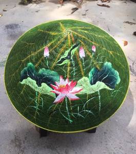 Chapeau conique en feuille de lotus, chapeau traditionnel vietnamien fait à la main pour souvenir et décoration - Product Image 4