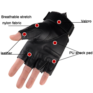 Guantes Tácticos de Tiro de Verano, Medios Dedos, Impermeables, Unisex, para Pesca, Protección de Nudillos, Palma, Ciclismo, Escalada, Alta Calidad - Product Image 4