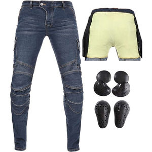 Jeans moto en denim bleu D Ride avec protections amovibles pour les genoux et les hanches, renforcés, respirants, séchage rapide, haute qualité, pour hommes, tourisme - Product Image 5