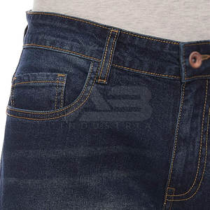 Fabriqué en usine meilleure qualité hommes Jeans pantalon chaud été solide motif foncé lavage respirant mi décontracté Style-Offre Spéciale en gros - Product Image 4