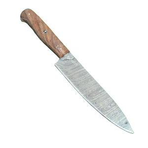 Hoja afilada hecha a mano, cuchillo de Chef de acero de Damasco forjado Premium, mango de madera, apto para lavavajillas, cuchillo de cocina personalizable - Product Image 1