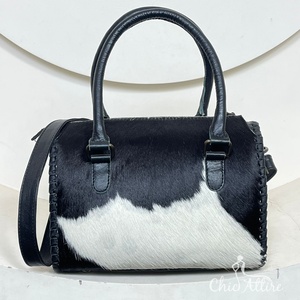 Bolsos de Cuero Vacuno con Pelo, Venta Directa de Fábrica, Bolsos de Viaje de Cuero Genuino de Gran Capacidad para Mujeres y Hombres - Product Image 1