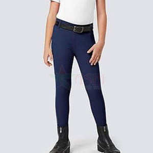 Leggings d'équitation pour femmes en gros, pantalon d'équitation à maintien complet, pantalon d'équitation pour enfants avec genouillères, imperméable, coupe-vent, en spandex/polyester - Product Image 4