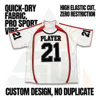 Camisetas de Fútbol Personalizadas Unisex para Adultos, con Logotipo del Equipo Estampado, de Malla de Alta Calidad, Ligeras, Antibacterianas y de Secado Rápido