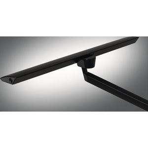 Lampe de bureau LED HANSA Zircon en aluminium, ABS, fer, PC, hauteur 820 mm avec pince, noir, fournitures de bureau - Product Image 2