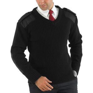 Vêtements de travail personnalisés pour gardes de sécurité pull d'hiver respirant en laine tricotée anti-rétrécissement à l'avant top modèle de vente pull haut - Product Image 2