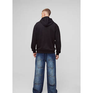 ชุดวอร์มมีฮู้ดของผู้ชายเสื้อฮู้ดแบบรูดซิปเต็มตัวทำจากผ้าฝ้าย100เปอร์เซ็นพร้อมพิมพ์พัฟดีไซน์ขนาดพิเศษ - Product Image 5