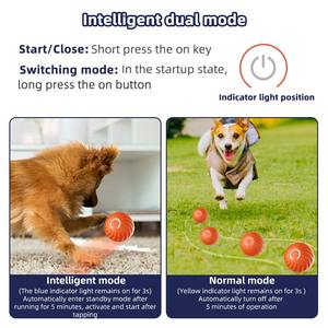 All'ingrosso giocattolo elettrico auto-mobilità intelligente per cani giocattoli per interni giocattolo interattivo per cani energia Smart Dog palla giocattoli OEM - Product Image 4