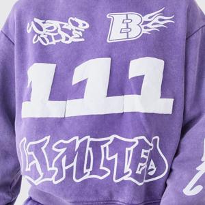 Chándales Casuales de Invierno de la Mejor Calidad, Ropa Deportiva Transpirable de Algodón Simple, Chándales con Serigrafía, Lavado Ácido, Chándal Personalizado - Product Image 6