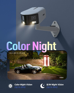 ANNKE 4K(8MP) Lente Dupla Panorâmica 180 FOV POE Câmera IP Câmera de Rede Fixa Luz Branca & IR & AI & Cor Noite - Product Image 3