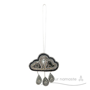 Ornamento di natale fatto a mano nuvola e pioggia decorazione unica dell'albero di vacanza regalo decorazione per la casa - Product Image 2