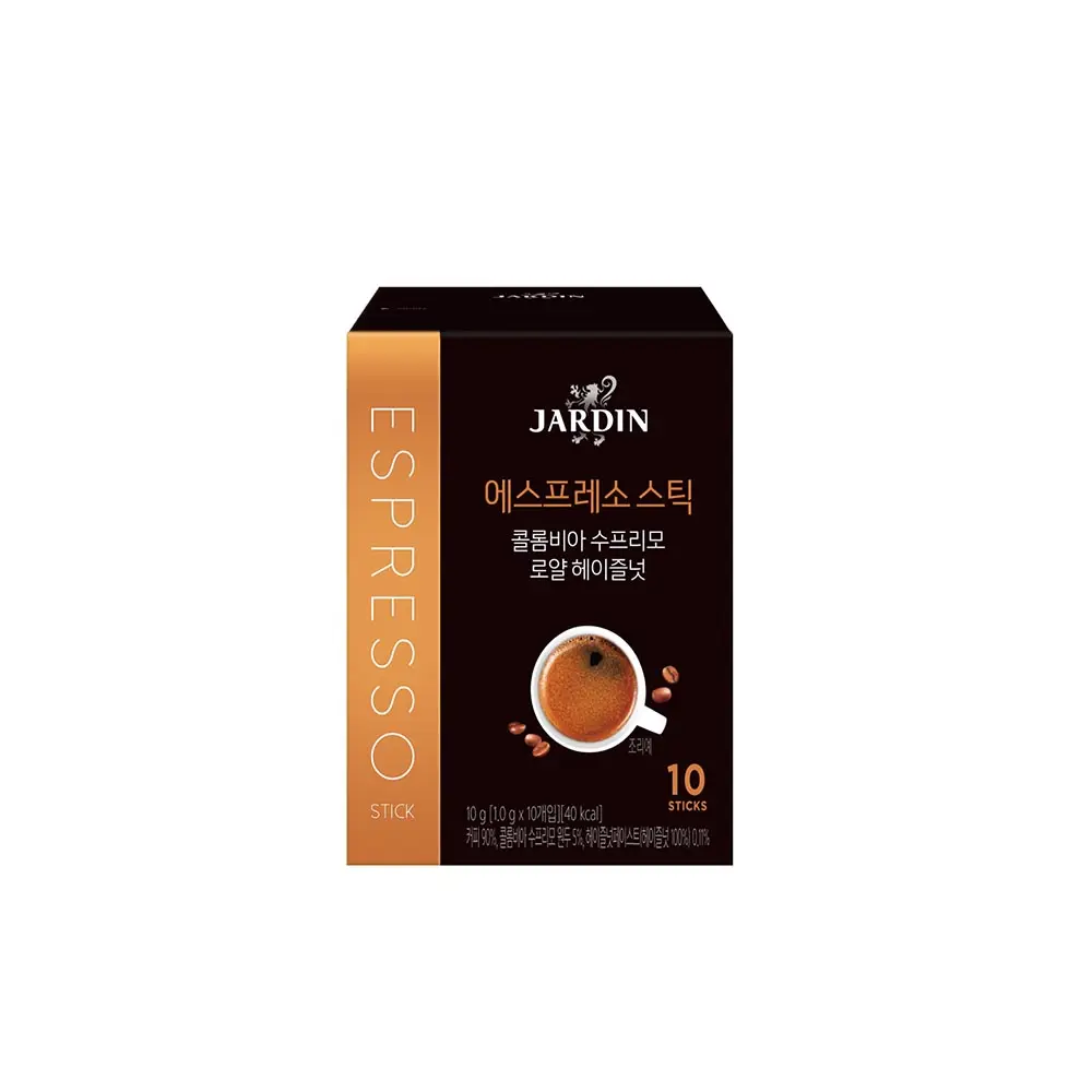 Factory price Korean favorite instant coffee deep in flavor Hazelnut Coffee JARDIN Espresso Stick Royal Hazelnut 1g x 100p x 6