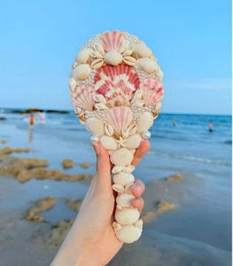 Handmade Vietnam Seashell Hand <b>Mirror</b> Natural Shell <b>Makeup</b> <b>Mirror</b> - Product Image 2