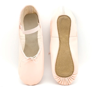 Vente de gros OEM de chaussures de danse de ballet souples jetables pliables roses de qualité supérieure pour femmes et filles - Product Image 2