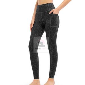 Pantalon de yoga respirant à la taille personnalisé de haute qualité Leggings de sport pour femmes - Product Image 3