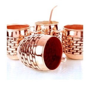 Taza de cobre puro más vendida con mango decorativo único hecho a mano atractivo diseño especial Premium - Product Image 5