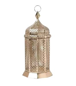 Nouvelle arrivée blanc fini métal décoratif bougie lanterne fait à la main moderne lanternes de noël décoration de la maison pas cher et raisonnable - Product Image 3