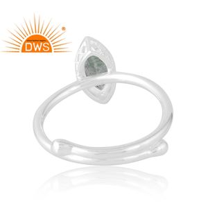 Meilleure vente 925 argent Sterling naturel vert fraise Quartz pierre précieuse bague bijoux pour femmes cadeau pour elle - Product Image 2