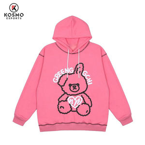 เสื้อฮู้ดผ้าฟลีซเนื้อหนัก 100% ผ้าฝ้าย ระบายอากาศได้ดี ดีไซน์กระเป๋าพิมพ์ลาย 3 มิติ คุณภาพสูง ทรงโอเวอร์ไซส์ พิมพ์ลายตามสั่ง - Product Image 3