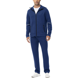 Cremallera Pullover Pantalones de chándal con capucha Stone Wash Chándal Hombre - Product Image 3