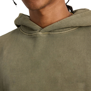 Sweat-shirts à capuche pour hommes de haute qualité, respirants, effet délavé, impression personnalisée, 100% coton, molleton bouclette, logo, automne, à capuche, poches surdimensionnées - Product Image 6