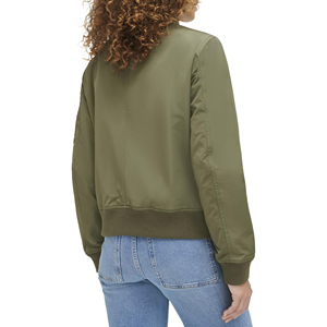 Chaqueta Bomber Vintage para Mujer, Chaqueta Deportiva Formal de Moda al por Mayor para Invierno con Cremallera Delgada y Transpirable - Product Image 2