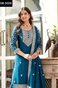 Latest Women Wear Heavy Salwar Kameez Suit Collections for Wedding and Festival Wear Embroidery Sequence work Traditional Dress - Product Image 5