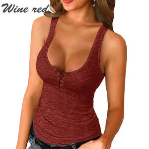 Débardeurs Muscle Fit couleur unie pour femmes débardeurs sans manches 100% coton débardeur pour femmes avec logo personnalisé à prix abordable - Product Image 3