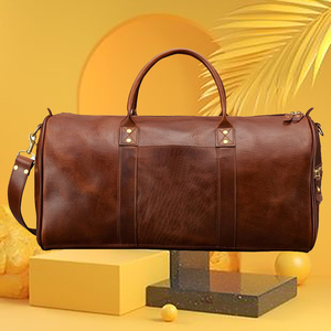 Gran oferta, bolsa de viaje de cuero genuino de estilo Vintage para hombre, cierre de cremallera impermeable de alta calidad, equipaje de viaje Popular - Product Image 6