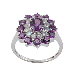 Bague classique en argent sterling 925 avec améthyste naturelle sertie clos pour femme, idéale pour mariage et soirée - Product Image 6