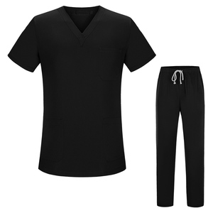 Nouvel arrivage Chemise de travail basique d'été décontractée à manches courtes et col en V pour hommes sur mesure T-shirts d'uniformes médicaux Uniformes hospitaliers - Product Image 6