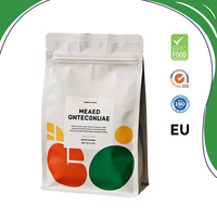 Sachet à café en aluminium avec fond plat, résistant à l'humidité, impression personnalisée, emballage en gros pour grains de café partagés