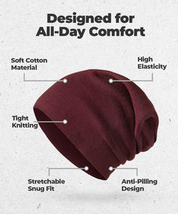 Bonnet d'hiver unisexe en tricot épais avec impression numérique, tissu jacquard, fil de coton, bonnet pour homme et femme, design à revers - Product Image 3